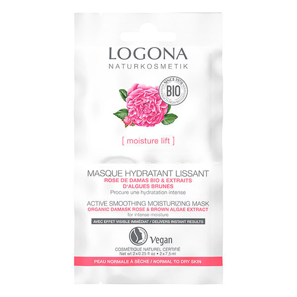 Logona - Masque Lissant Rose de Damas Bio - 2x7,5ml