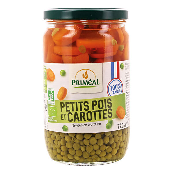 Priméal - Petits pois carottes origine France 720ml
