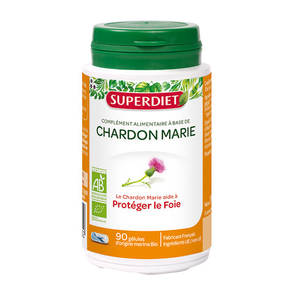 SUPERDIET - Chardon marie protection du foie 90 gélules SUPERDIET - Chardon marie protection du foie 90 gélules
