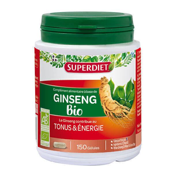 SUPERDIET - Ginseng panax bio 150 gélules