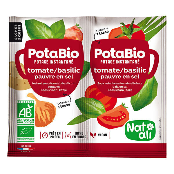 Natali - Potage Bio Tomate Basilic 2 x 8.5 gr Natali - Potage Bio Tomate Basilic 2 x 8.5 gr