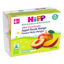 HiPP - Pomme pêche mangue 4x100g - Dès 4 mois