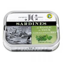 Jacques Gonidec - Sardines basilic thym et huile d'olive 115g
