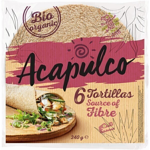 Acapulco - Tortilla Wraps au blé complet x6 240g