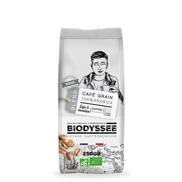 Biodyssée - Café en grains 100% arabica doux 250g Biodyssée - Café en grains 100% arabica doux 250g