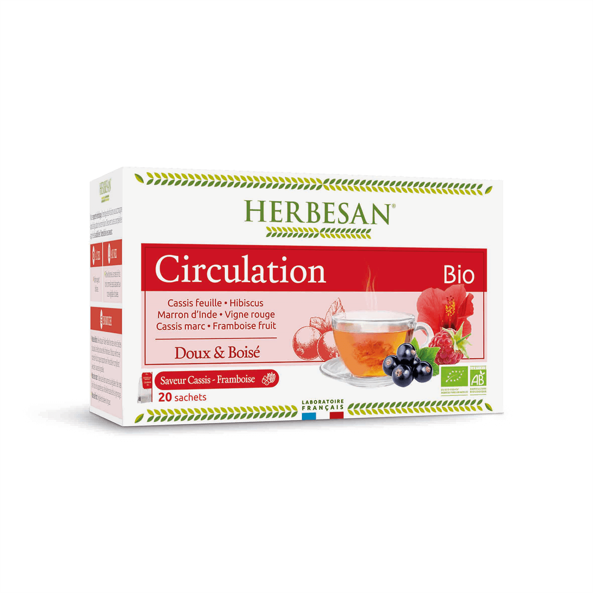 Herbesan - Infusion circulation bio 20 sachets