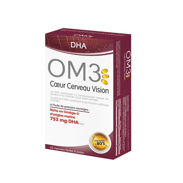 OM3 - Oméga 3 cœur cerveau vision 60 capsules