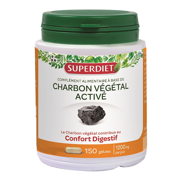 SUPERDIET - Charbon végétal 150 gélules