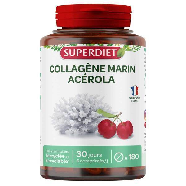 SUPERDIET - Collagène marin et vitamine C 180 comprimés
