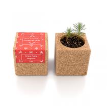 Life in a Bag - Kit de plantation aimanté Grow Cube sapin de Noël rouge
