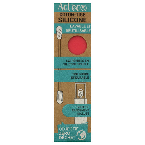 Coton Tige Reutilisable Rouge Act Eco Acheter Sur Greenweez Com