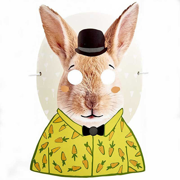 AGENT PAPER - Masque enfant Z'amimaux Lapin à monter - Dès 5 ans AGENT PAPER - Masque enfant Z'amimaux Lapin à monter - Dès 5 ans