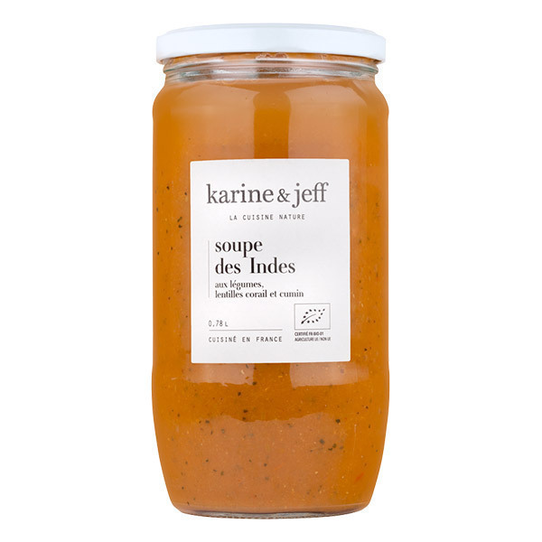 Karine & Jeff - Soupe des Indes aux légumes, lentilles corail et cumin 78cl
