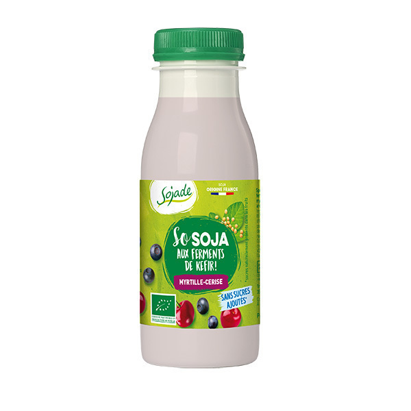 Sojade (Frais) - Sojade aux ferments de kefir Myrtille Cerise 250g Sojade (Frais) - Sojade aux ferments de kefir Myrtille Cerise 250g