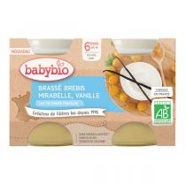 Babybio - Brassé au lait de brebis mirabelle vanille 2 x 130g