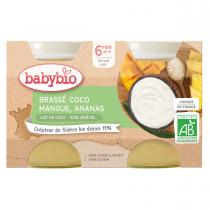 Babybio - Brassé Végétal lait de coco mangue ananas dès 6 mois 2x130g