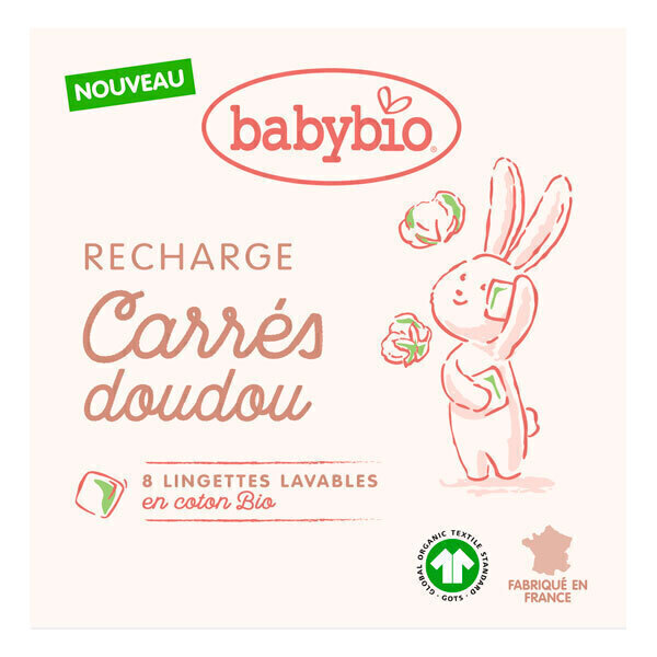 Babybio - Recharge Carrés Doudou 8 lingettes