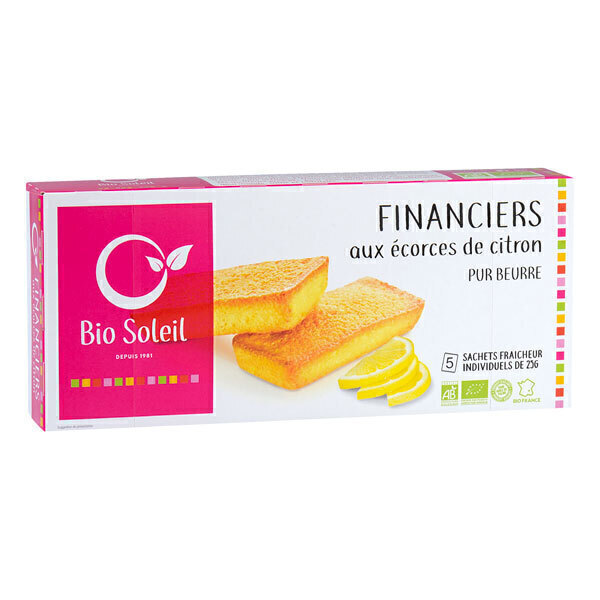 Bio Soleil - Financiers pur beurre aux écorces de citron 125g