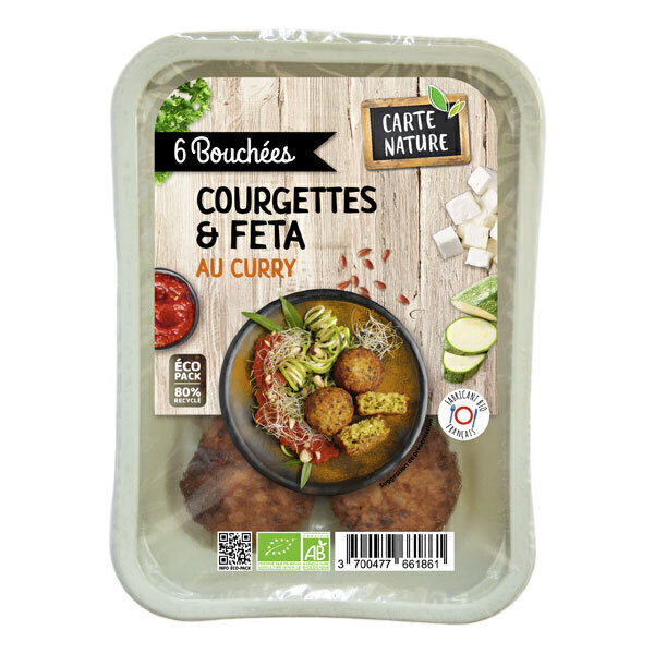 Bouchees Courgette Et Feta Au Curry 6x30g Carte Nature