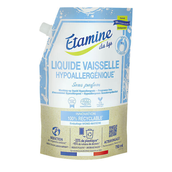Etamine du Lys - Liquide vaisselle hypoallergénique éco-recharge 75cl