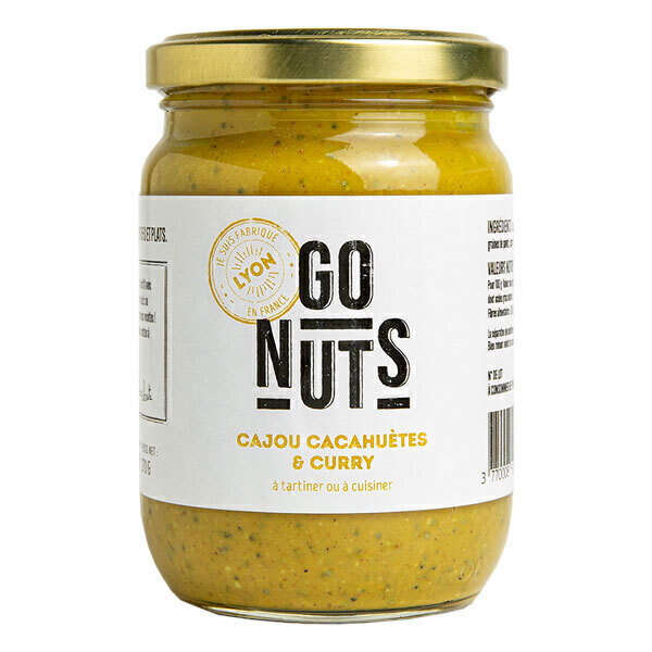 Go Nuts - Tartinable cacahuètes, cajou et curry 270g