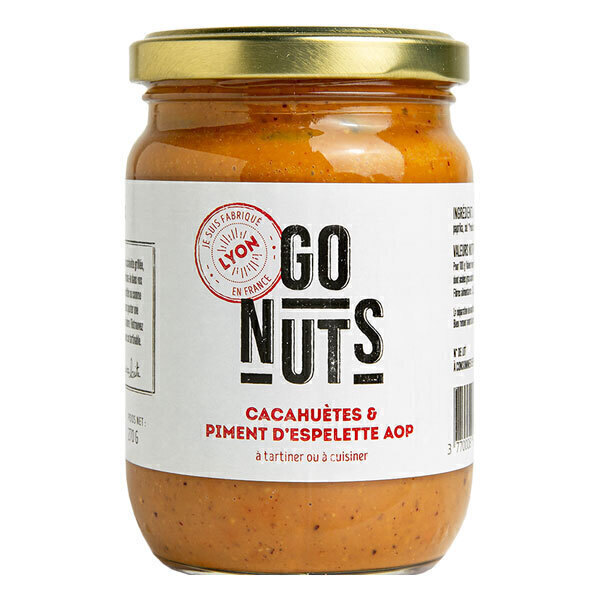 Go Nuts - Tartinable cacahuètes et piment d'Espelette AOP 270g