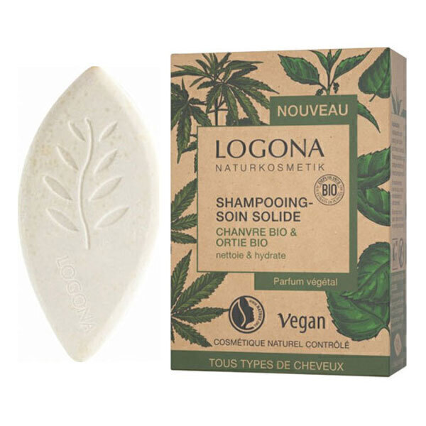 Logona - Shampoing soin solide chanvre et ortie 60g
