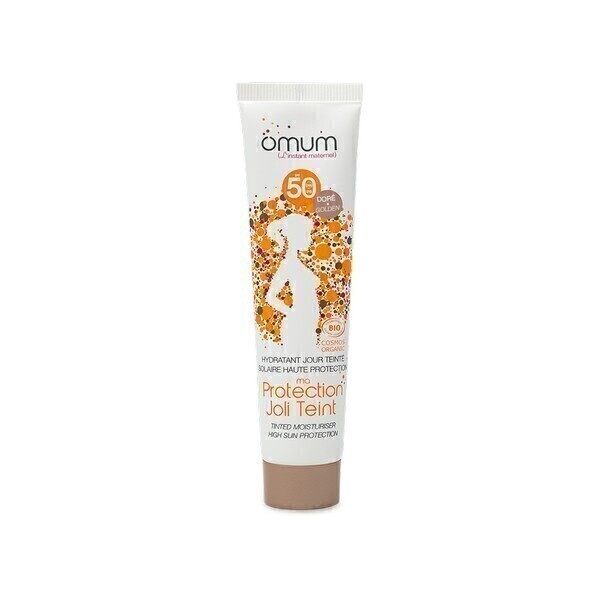 Omum - Crème hydratante solaire dorée SPF50 40ml