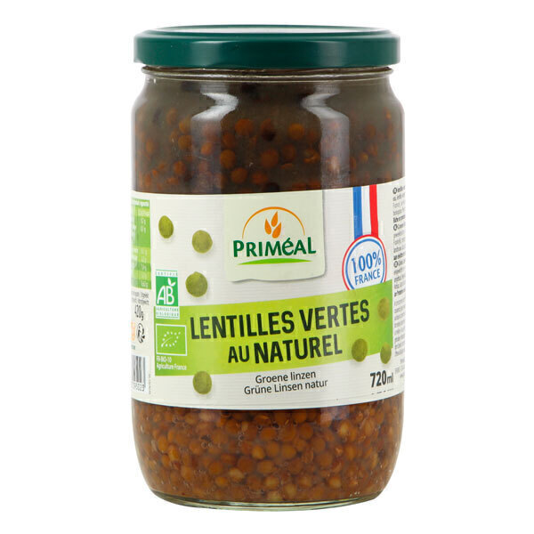 Priméal - Lentilles vertes origine France 720ml