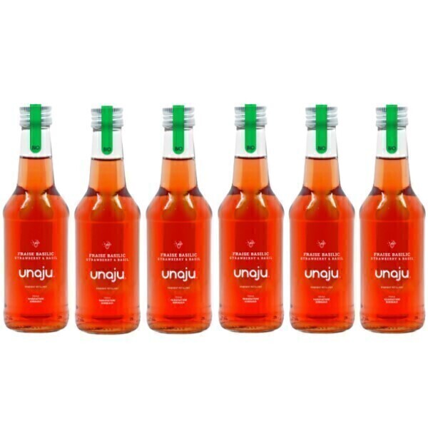 Vinaccus - Unaju Fraise Basilic Bio, 6 bouteilles de 25CL