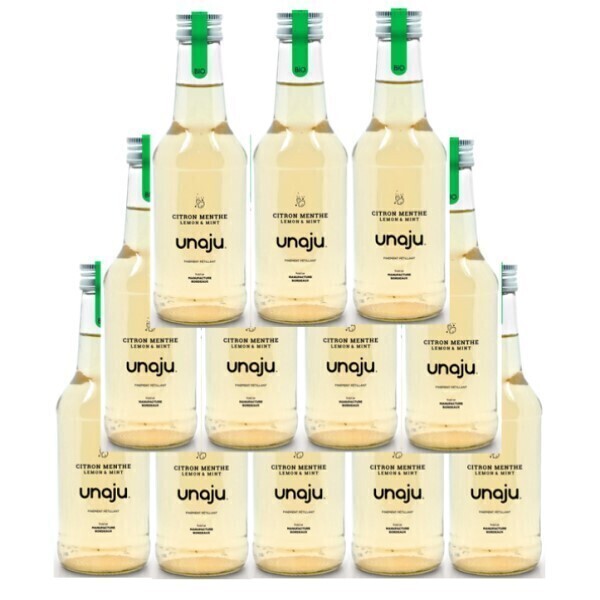 Vinaccus - Unaju Citron Menthe Bio, 12 bouteilles de 25CL