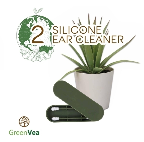 Greenvea - 2 cotons-tiges réutilisables en silicone
