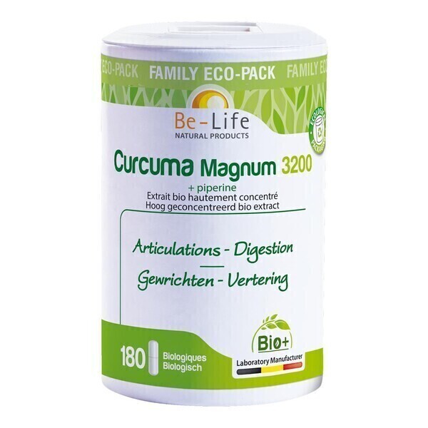 Be-Life - Curcuma Magnum 3200 + pipérine 180 gélules Bio