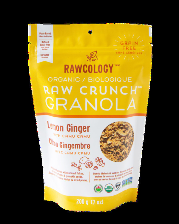 Rawcology - Granola citron et gingembre sans sucre ajouté Rawcology - 200g