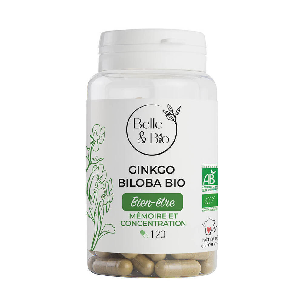 Belle & Bio - Gingko Bio - 120 Gelules - Certifie par Ecocert Belle & Bio - Gingko Bio - 120 Gelules - Certifie par Ecocert