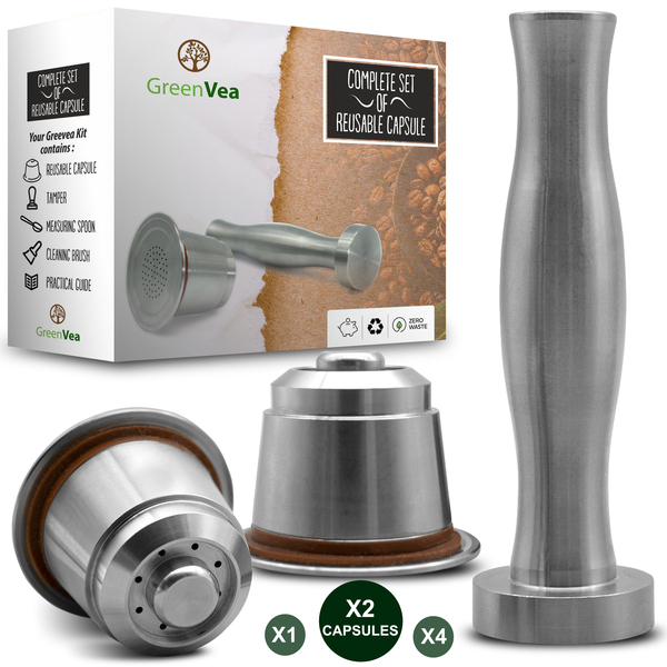 Greenvea - 2 capsules Nespresso rechargeable