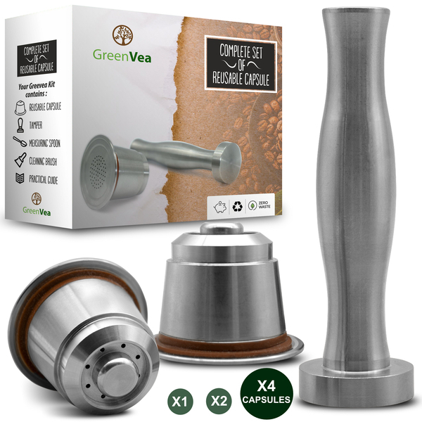 Greenvea - 4 capsules Nespresso rechargeable