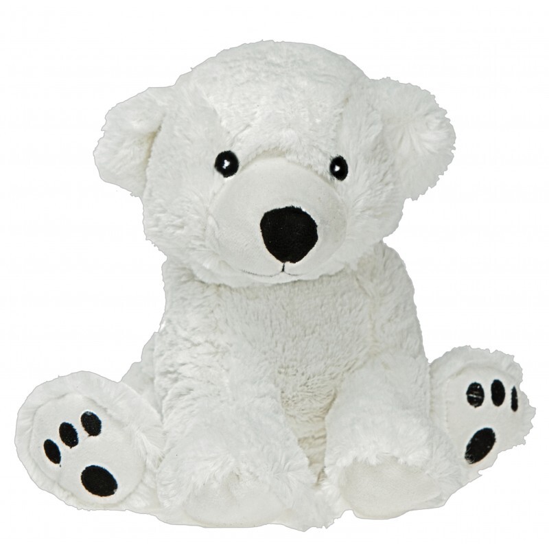 Pelucho - Peluche Bouillotte Ours polaire - Made in France