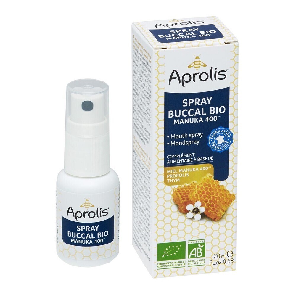 Aprolis - Spray Buccal au Miel de Manuka 20ml Bio