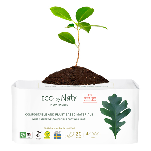 Eco by Naty - 20 Serviettes pour fuites urinaires - Mini Eco by Naty - 20 Serviettes pour fuites urinaires - Mini