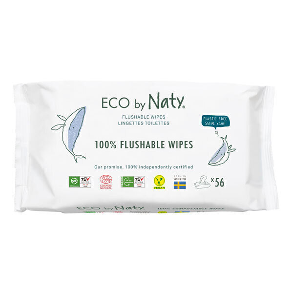 Eco by Naty - Lot 3 x 56 lingettes de toilettes éco