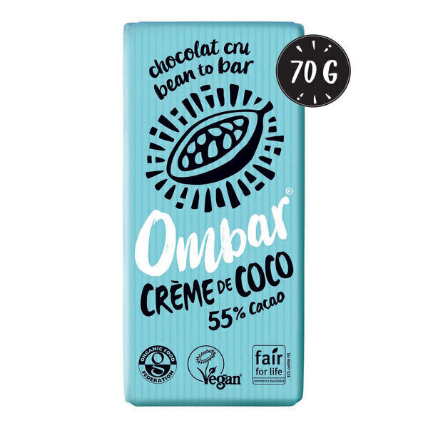 Ombar - Chocolat Cru à la Crème de Coco 70g Bio