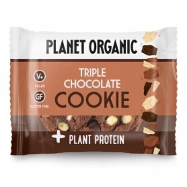 Planet Organic - Cookie Protéiné 3 Chocolats Bio 50g Planet Organic - Cookie Protéiné 3 Chocolats Bio 50g