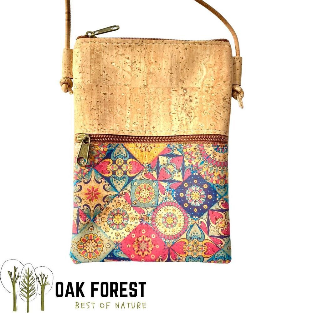 OAK Forest - Sac en liège naturel "Tiny Bag AZULES" - Sac bandoulière