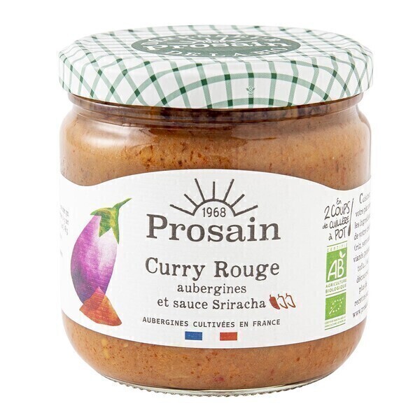 ProSain - Curry rouge aux aubergines et sauce Sriracha 345gr bio