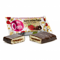 My Oath - Barre Avoine-Fraise enrobée de chocolat Bio 50g