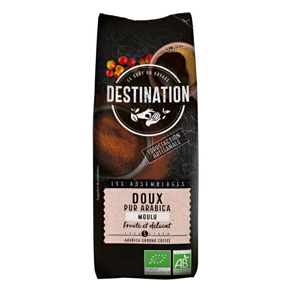 Destination - Café moulu doux pur arabica 250g