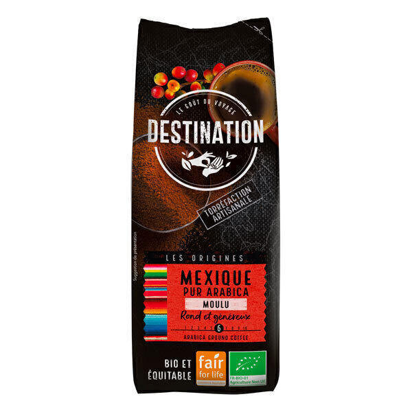 Destination - Café moulu pur arabica du Mexique 250g