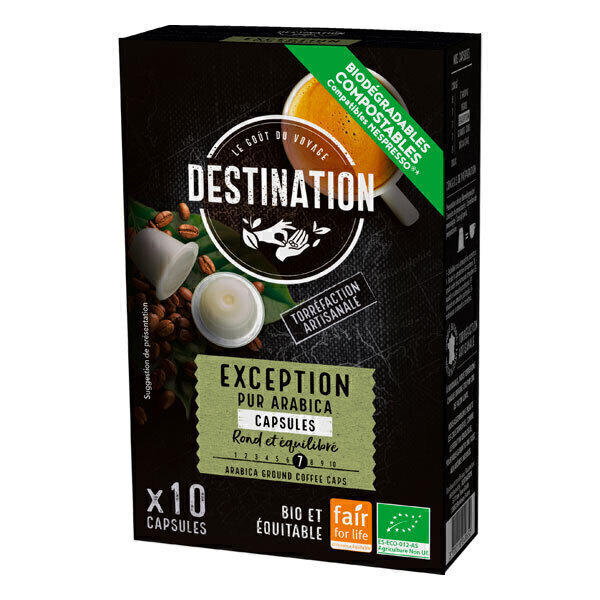 Destination - Exception pur arabica Capsules x10 Destination - Exception pur arabica Capsules x10