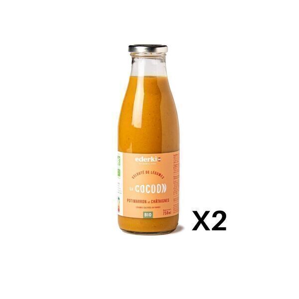Ederki - Veloué potimarron châtaignes lot de 2 Ederki - Veloué potimarron châtaignes lot de 2